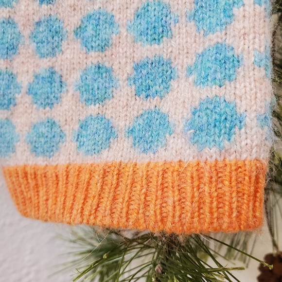 Orla Kiely Retro Polka Dot Lambswool Angora Cardigan - Picture 8 of 12